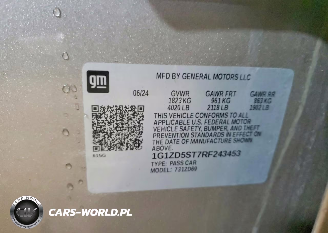2024 Chevrolet Malibu Lt VIN:1G1ZD5ST7RF243453 - 12