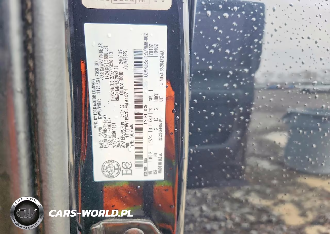 2020 Ford F150 VIN:1FTFW1E43LFB91571 - 12