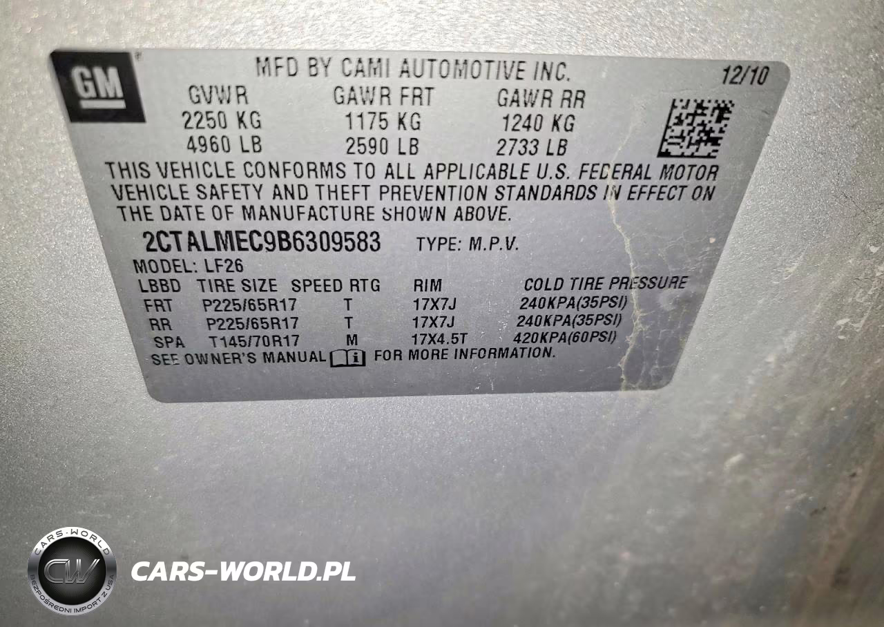 2011 GMC Terrain Sle VIN:2CTALMEC9B6309583 - 13