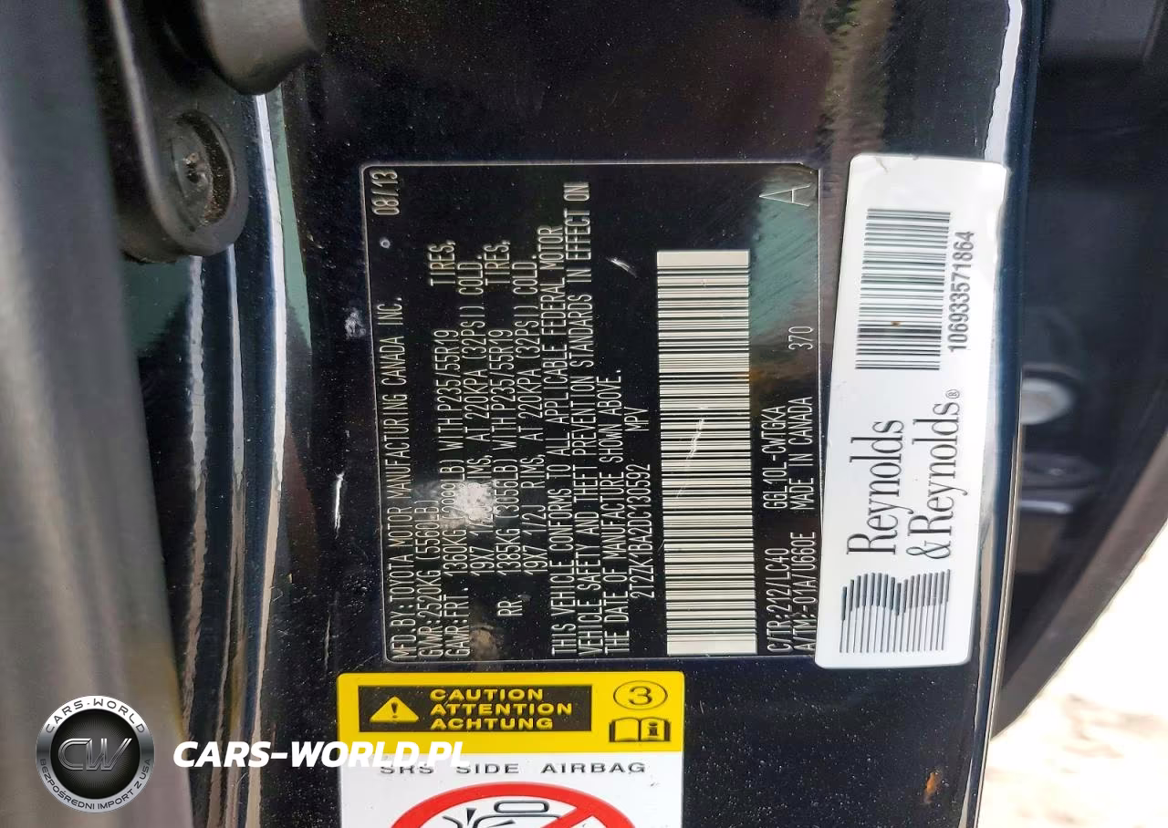 2013 LEXUS RX 350 VIN:2T2ZK1BA2DC130592 - 14