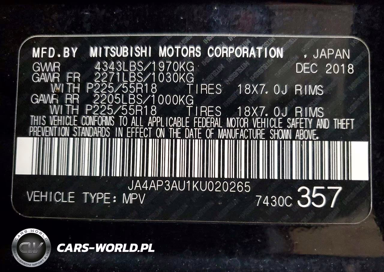 2019 Mitsubishi Outlander Sport Es VIN:JA4AP3AU1KU020265 - 13