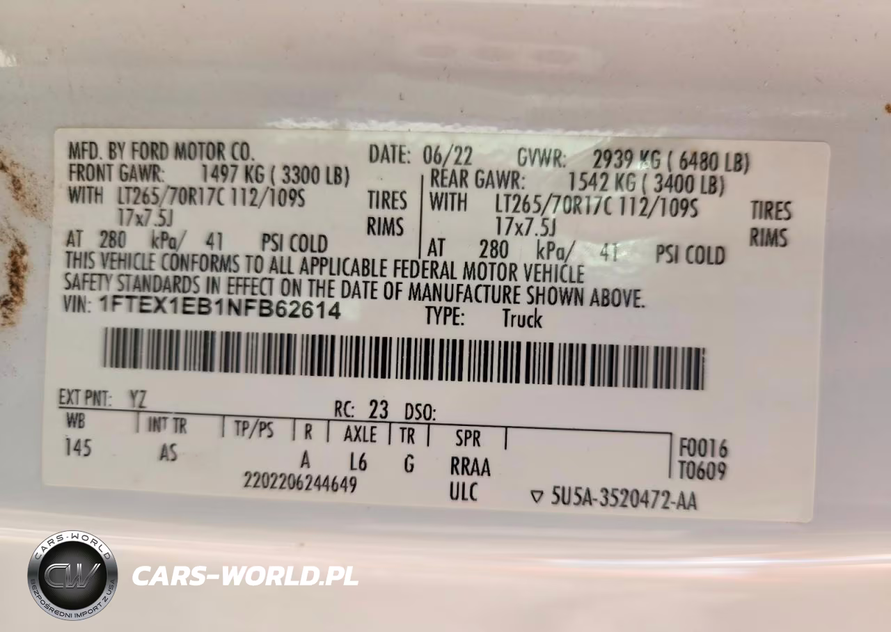 2022 Ford F150 Super Cab VIN:1FTEX1EB1NFB62614 - 12