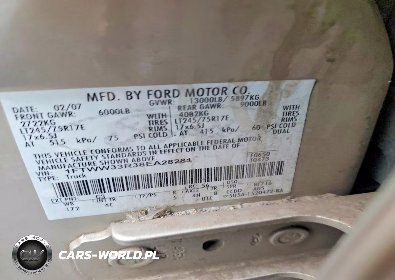 2008 Ford F350 Super Duty VIN:1FTWW33R38EA28281 - 12