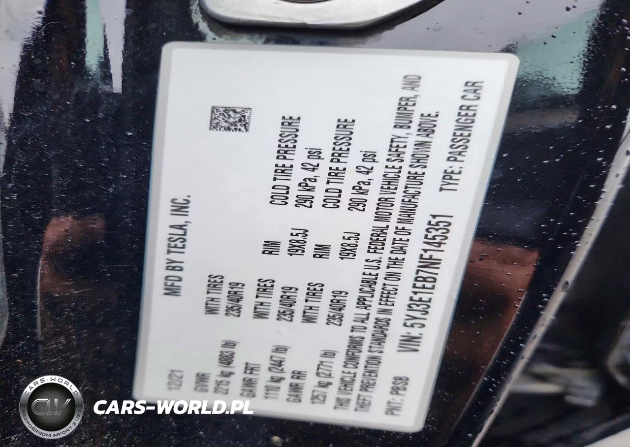 2022 Tesla Model 3 VIN:5YJ3E1EB7NF145351 - 12