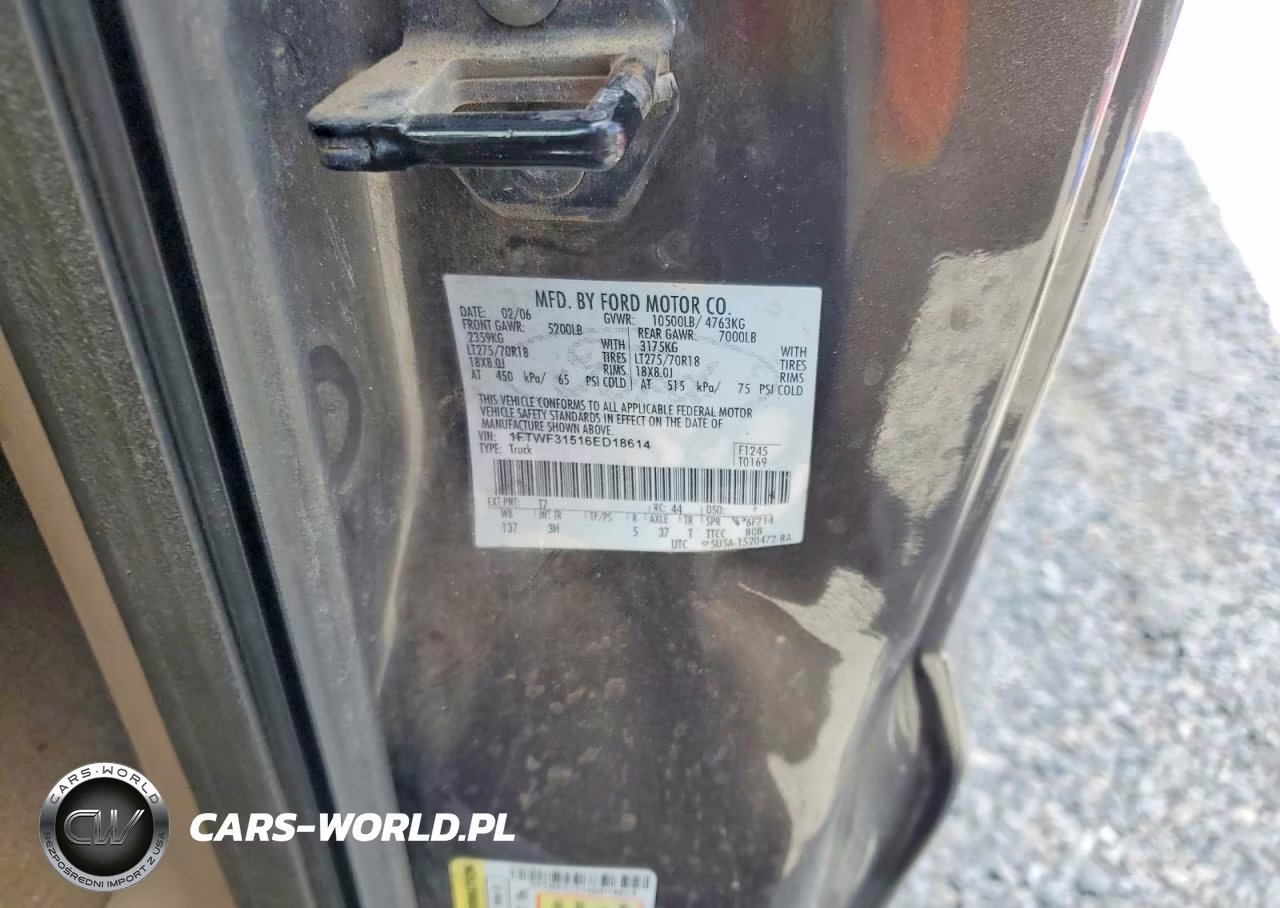 2006 Ford F350 Srw Super Duty VIN:1FTWF31516ED18614 - 13