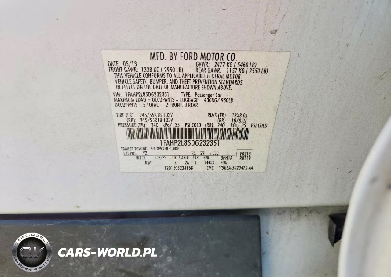 2013 Ford Taurus 4D Ltd VIN:1FAHP2L85DG232351 - 13