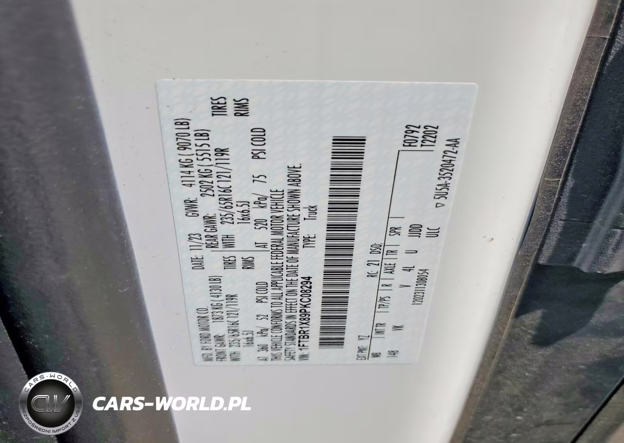 2023 Ford Transit T-250 VIN:1FTBR1X89PKC08294 - 13