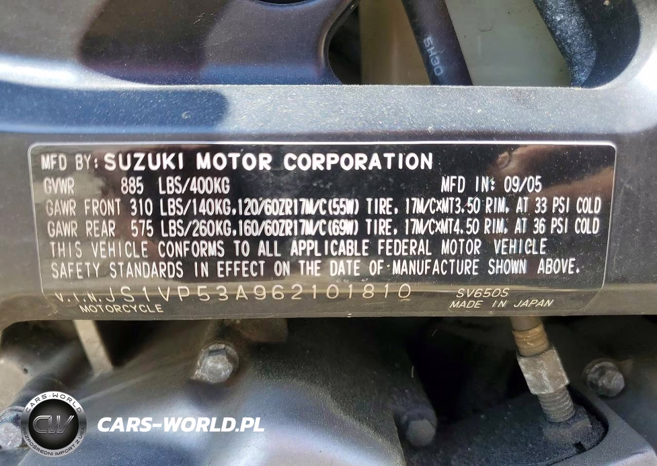 2006 Suzuki Sv650 VIN:JS1VP53A962101810 - 8