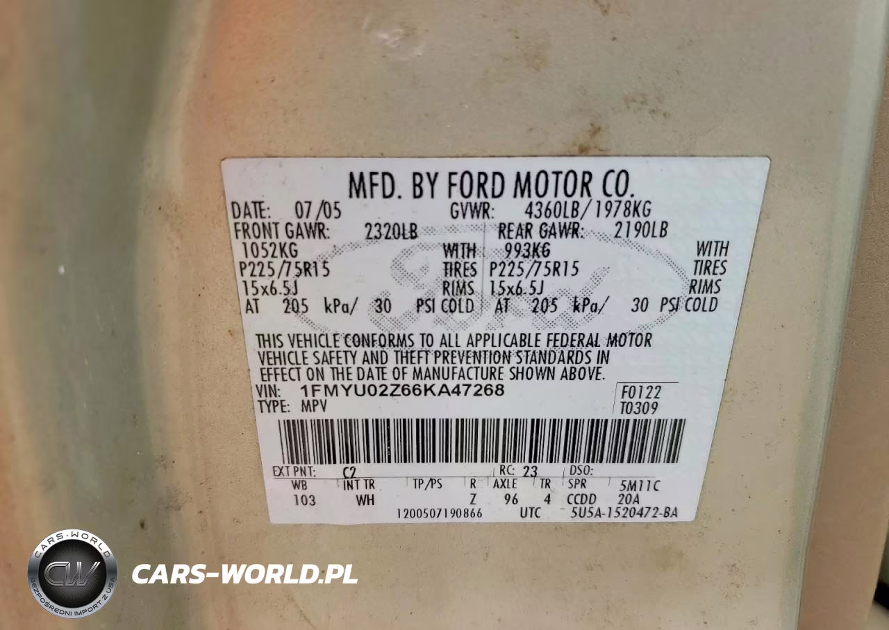2006 Ford Escape Xls VIN:1FMYU02Z66KA47268 - 13