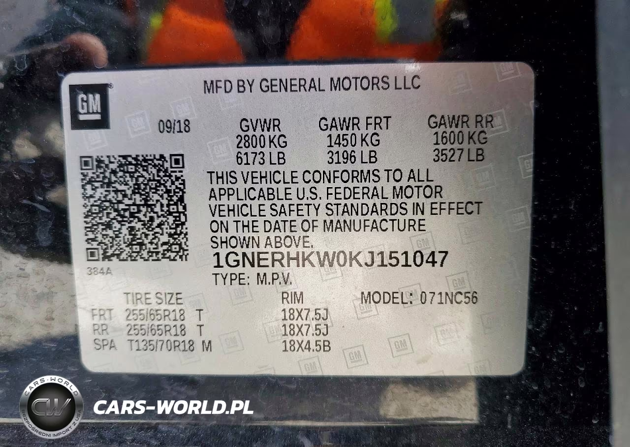 2019 Chevrolet Traverse Lt VIN:1GNERHKW0KJ151047 - 13