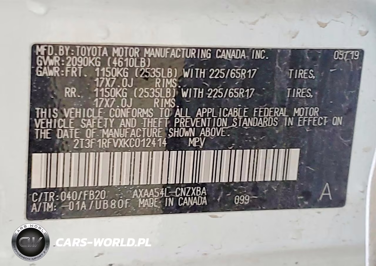 2019 Toyota Rav4 Le VIN:2T3F1RFVXKC012414 - 13