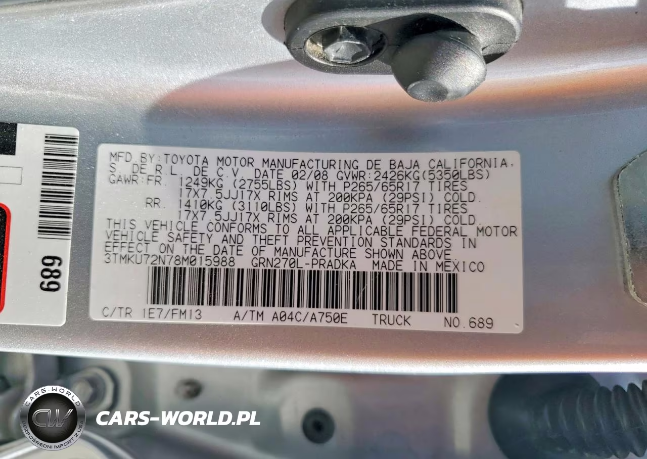2008 Toyota Tacoma Prerunner V6 VIN:3TMKU72N78M015988 - 13