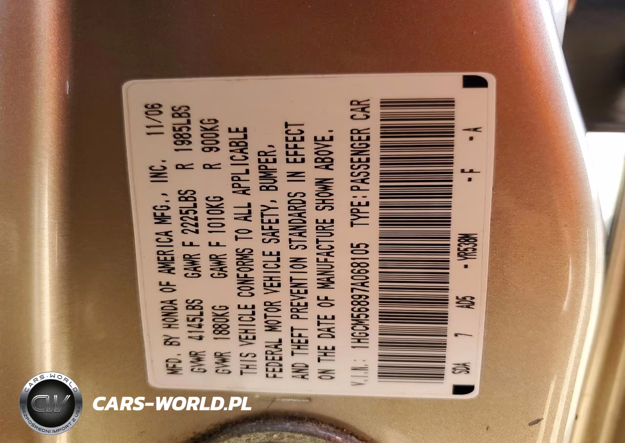 2007 Honda Accord Ex VIN:1HGCM56897A068105 - 13