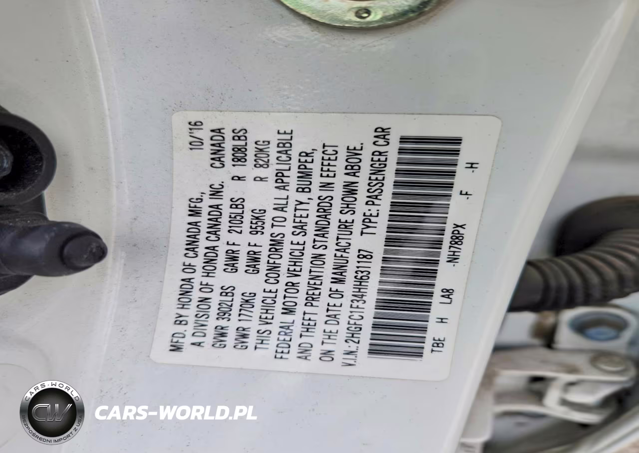 2017 Honda Civic Ex VIN:2HGFC1F34HH631187 - 12