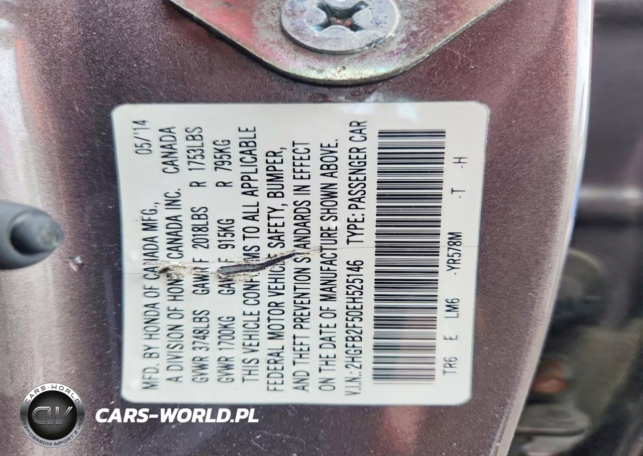 2014 Honda Civic Lx VIN:2HGFB2F50EH525146 - 13