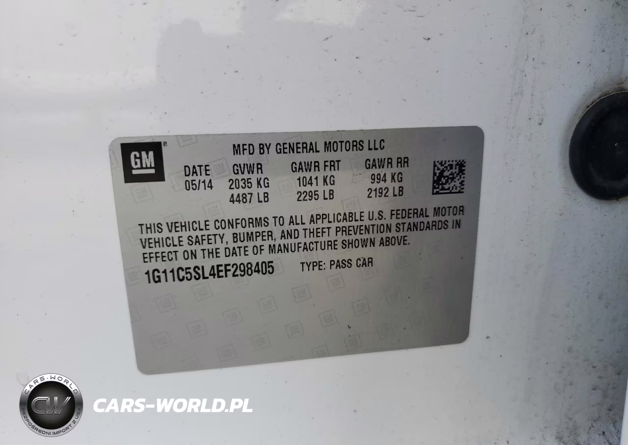 2014 Chevrolet Malibu 1Lt VIN:1G11C5SL4EF298405 - 12