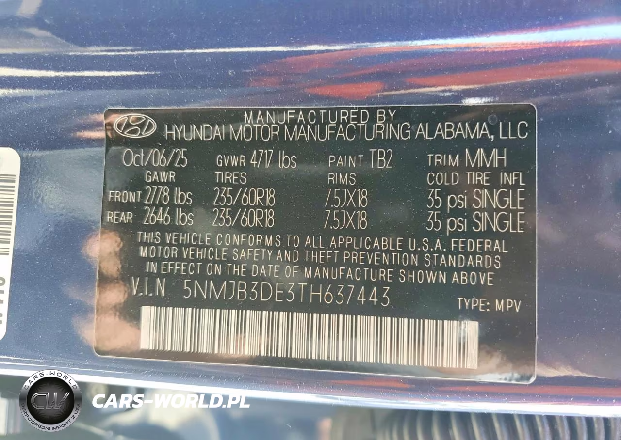 2026 Hyundai Tucson Sel VIN:5NMJB3DE3TH637443 - 13