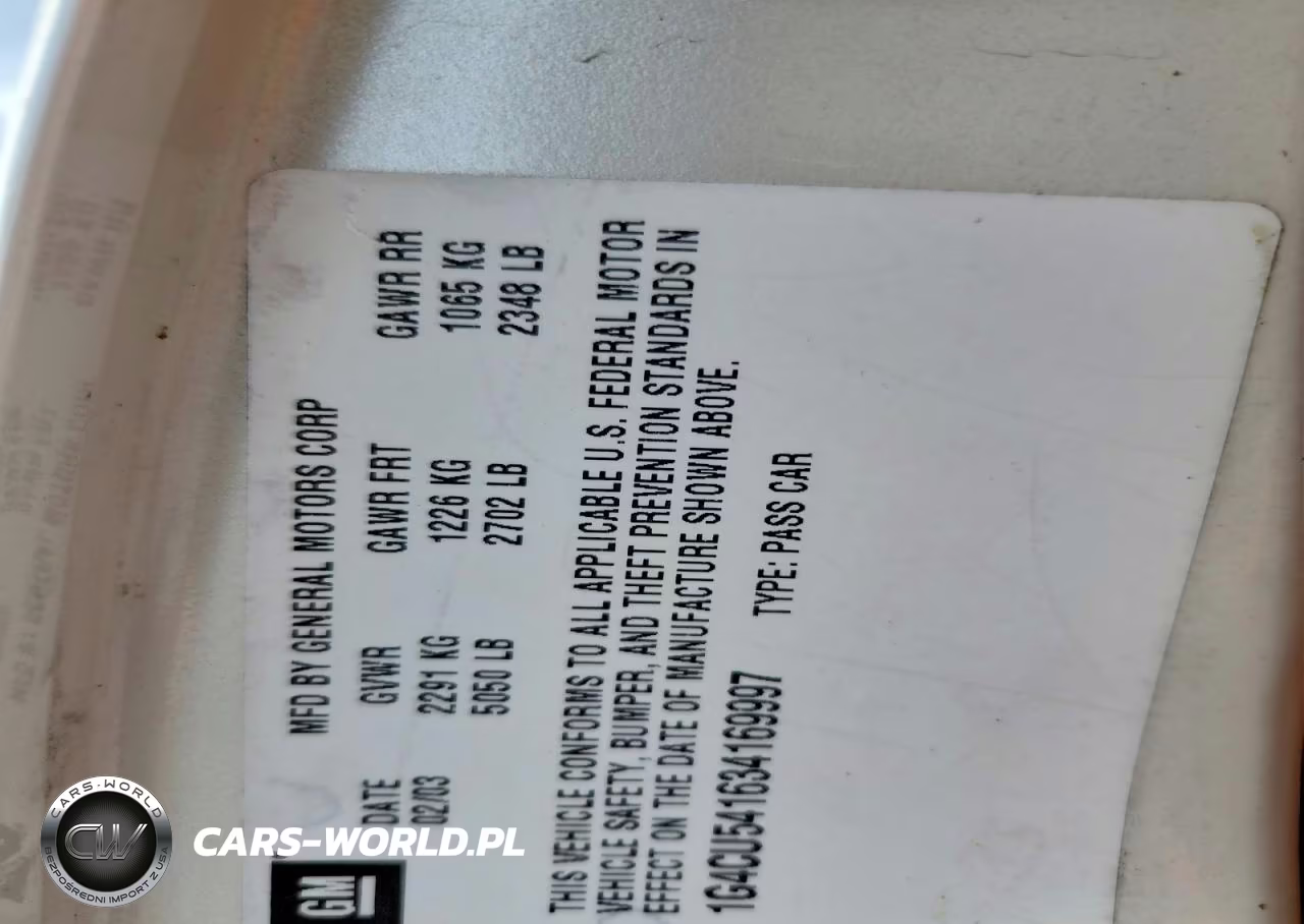 2003 Buick Park Avenue Ultra VIN:1G4CU541634169997 - 12