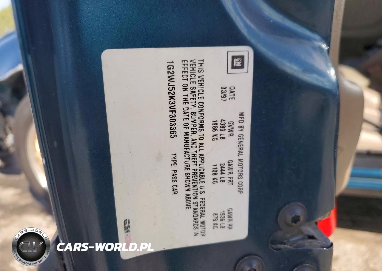 1997 Pontiac Grand Prix Se VIN:1G2WJ52K3VF303365 - 13