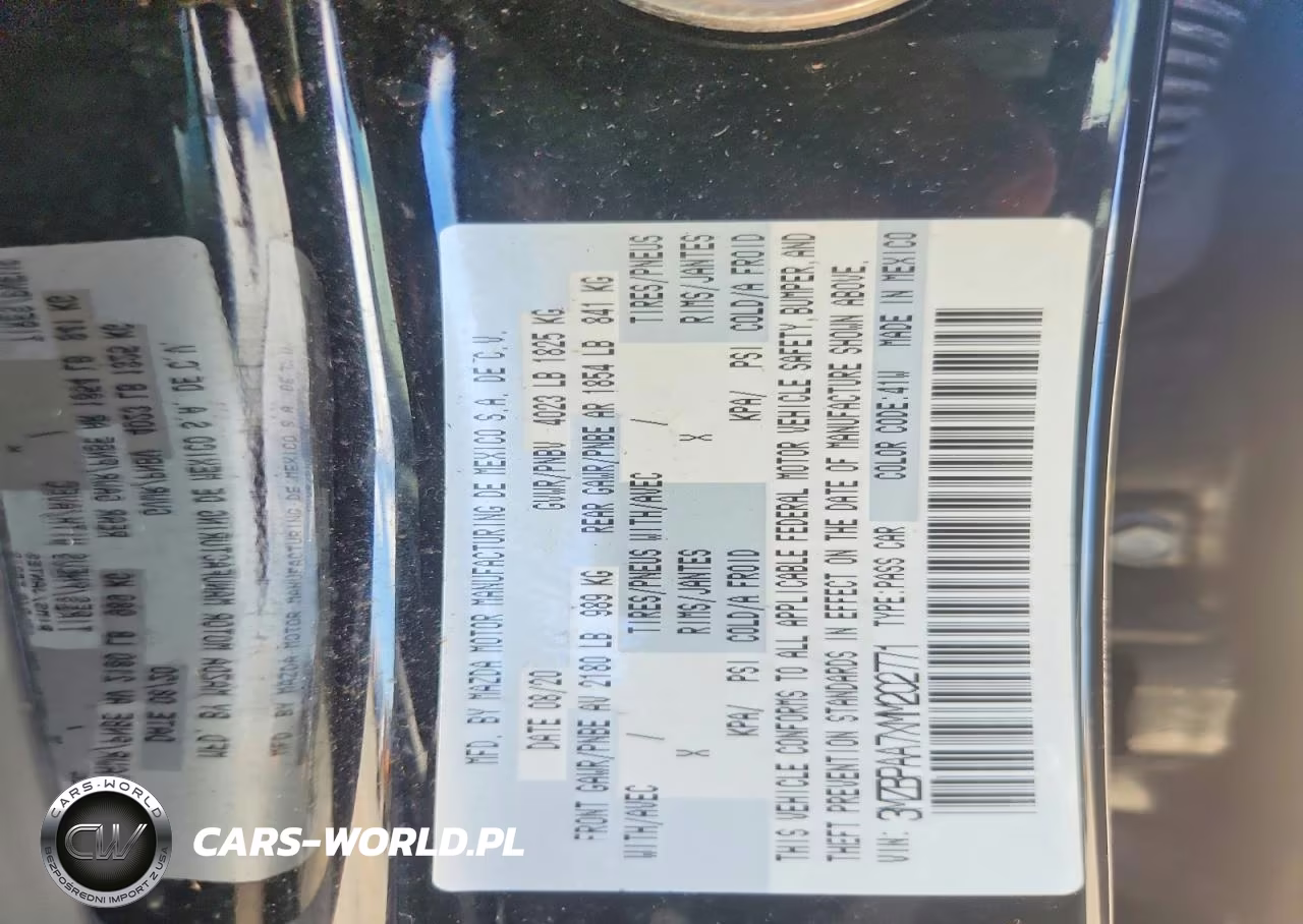 2021 Mazda 3 VIN:3MZBPAA7XMM202771 - 12