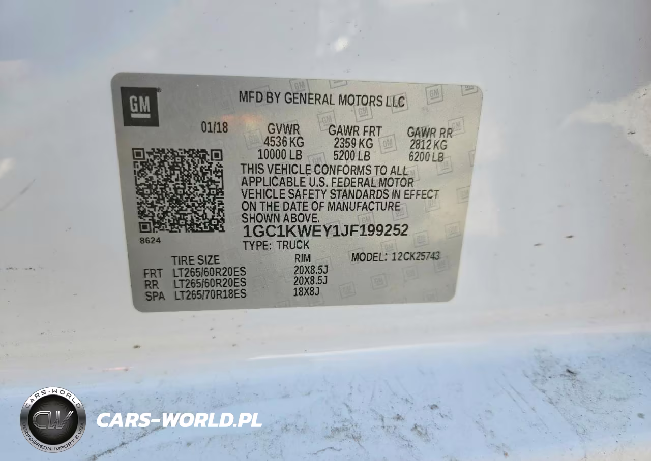 2018 Chevrolet Silverado K2500 Heavy Duty Ltz VIN:1GC1KWEY1JF199252 - 12