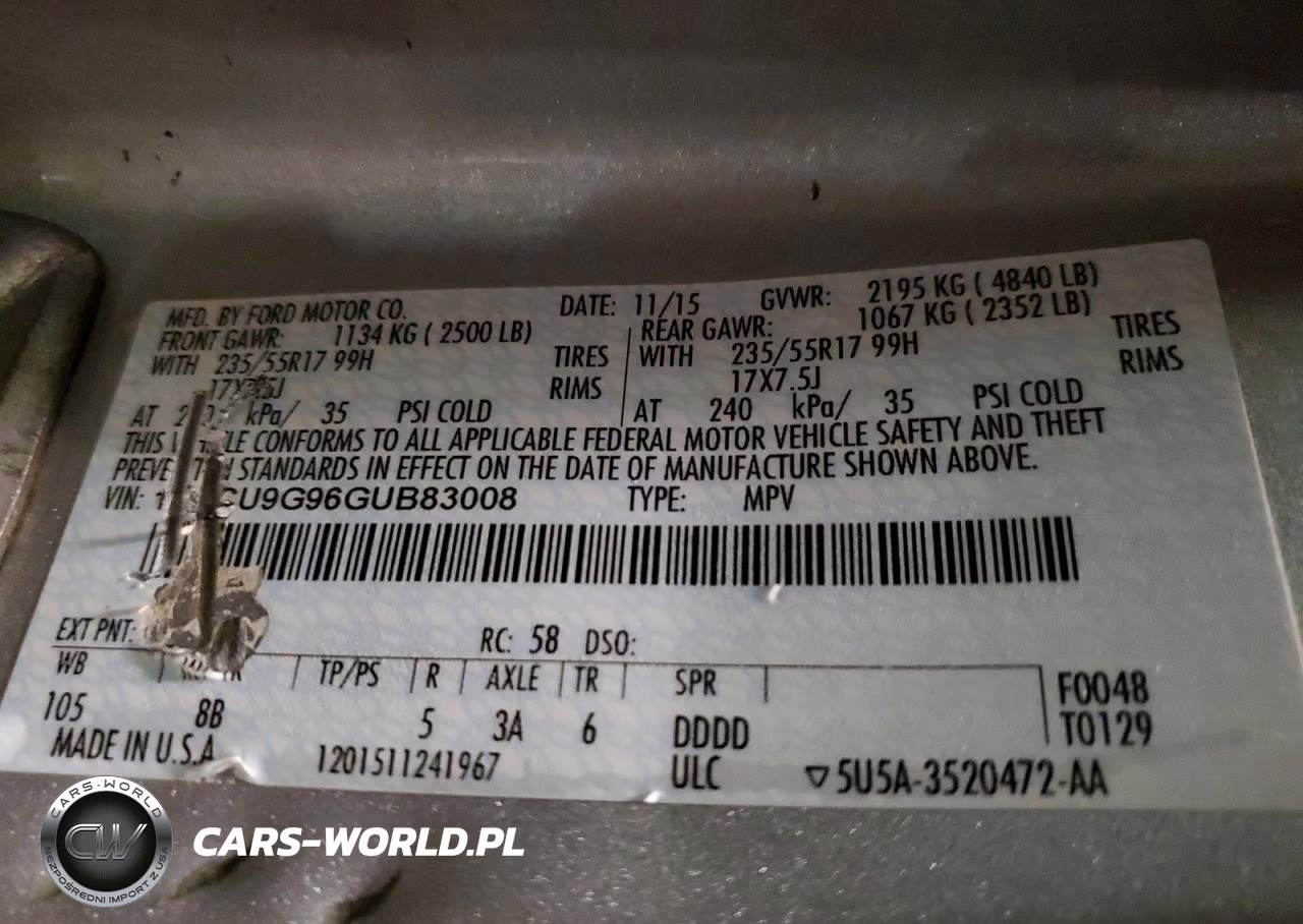 2016 Ford Escape Se VIN:1FMCU9G96GUB83008 - 14