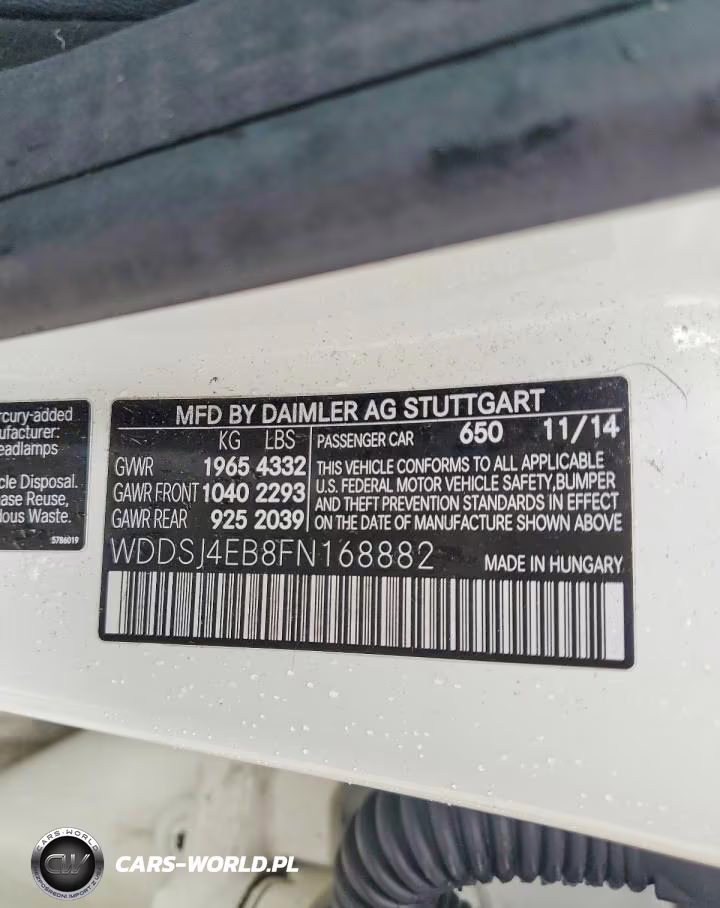 2015 Mercedes-Benz Cla 250 VIN:WDDSJ4EB8FN168882 - 12