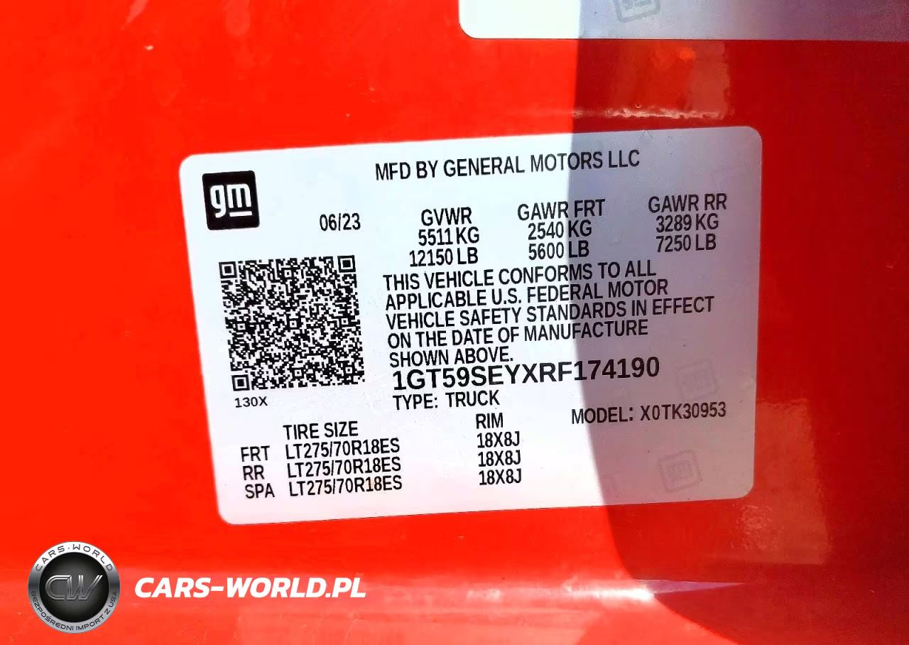 2024 GMC Sierra K3500 VIN:1GT59SEYXRF174190 - 12