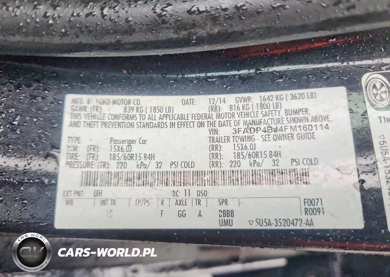 2015 Ford Fiesta Se VIN:3FADP4BJ4FM160114 - 12