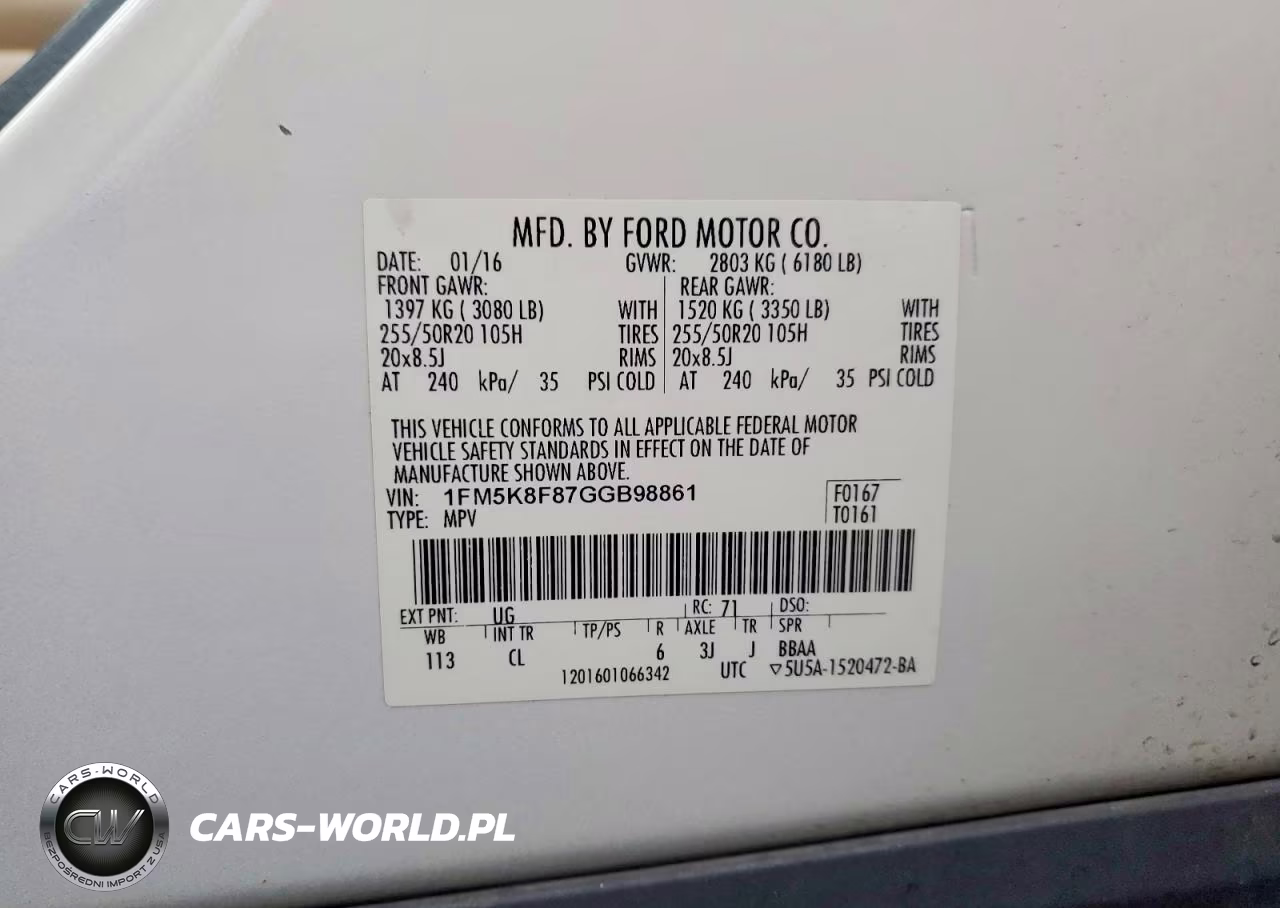 2016 Ford Explorer Limited VIN:1FM5K8F87GGB98861 - 13