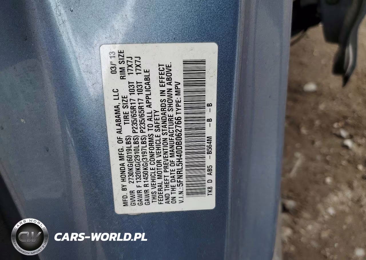2013 Honda Odyssey Ex VIN:5FNRL5H40DB062766 - 13