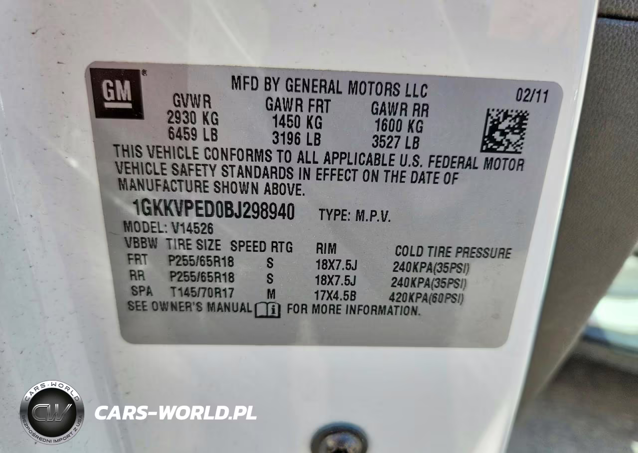 2011 GMC Acadia Sle VIN:1GKKVPED0BJ298940 - 13