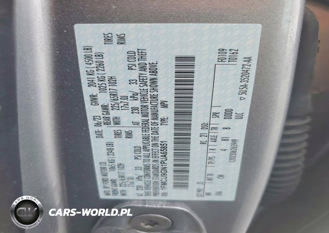 2023 Ford Escape Active VIN:1FMCU9GN1PUA65851 - 12