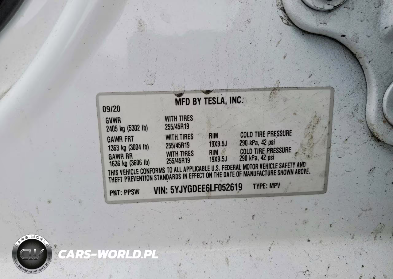 2020 Tesla Model Y VIN:5YJYGDEE6LF052619 - 12