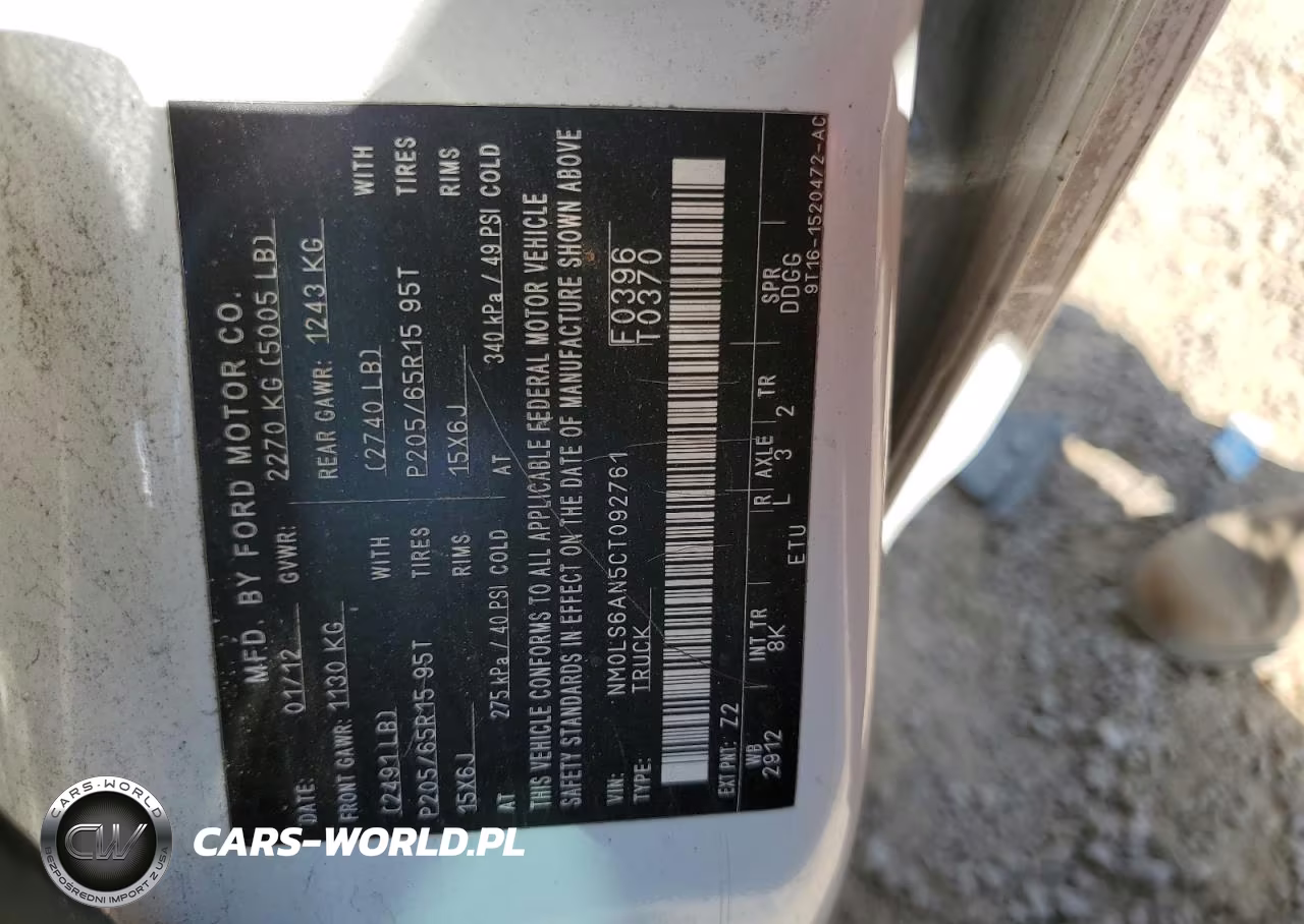 2012 Ford Transit Connect Xl VIN:NM0LS6AN5CT092761 - 14