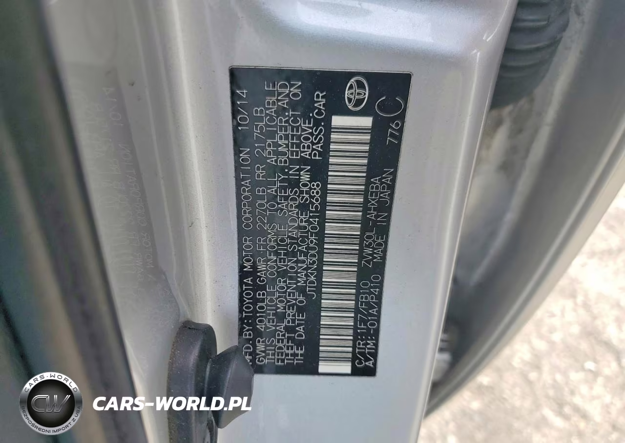 2015 Toyota Prius Two VIN:JTDKN3DU9F0415688 - 12