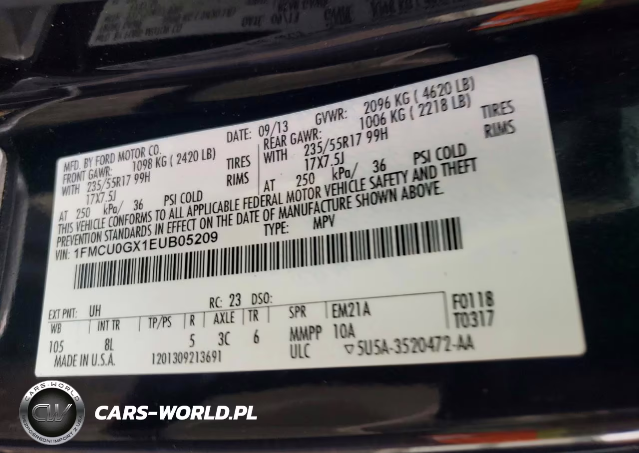 2014 Ford Escape Se VIN:1FMCU0GX1EUB05209 - 13