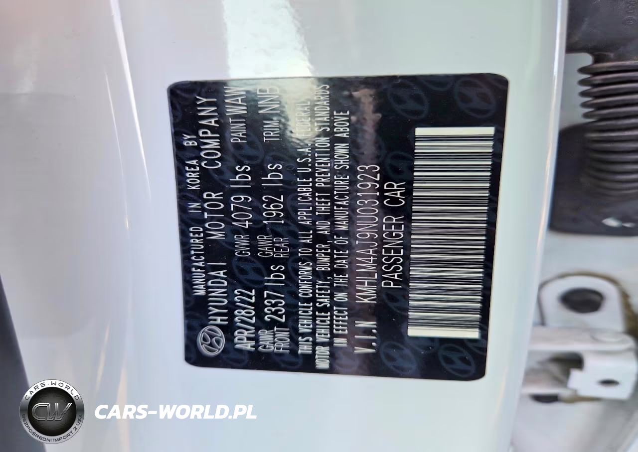 2022 Hyundai Elantra Hybrid Blue VIN:KMHLM4AJ9NU031923 - 13
