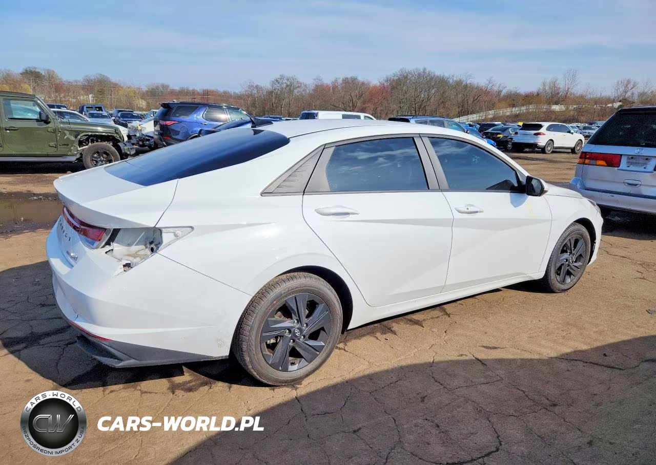 2022 Hyundai Elantra Hybrid Blue VIN:KMHLM4AJ9NU031923 - 3