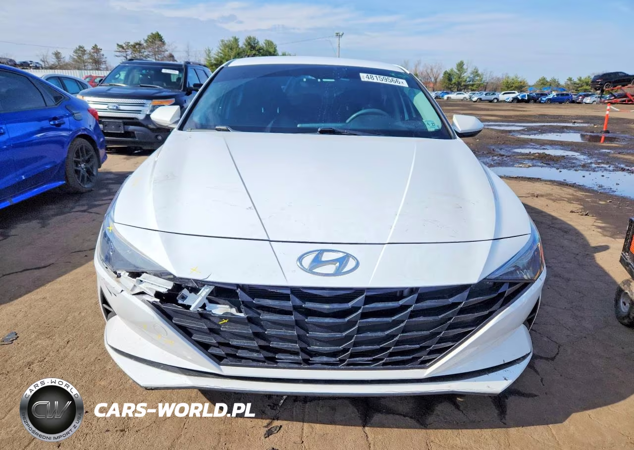 2022 Hyundai Elantra Hybrid Blue VIN:KMHLM4AJ9NU031923 - 5