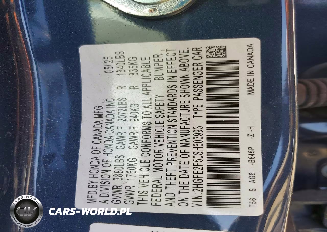 2025 Honda Civic Sport VIN:2HGFE2F50SH603993 - 13