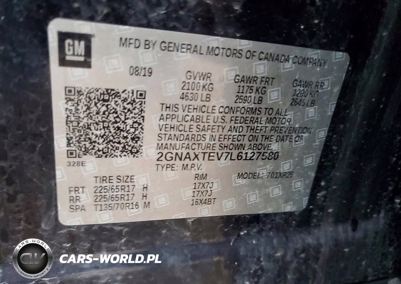 2020 Chevrolet Equinox Lt VIN:2GNAXTEV7L6127580 - 13