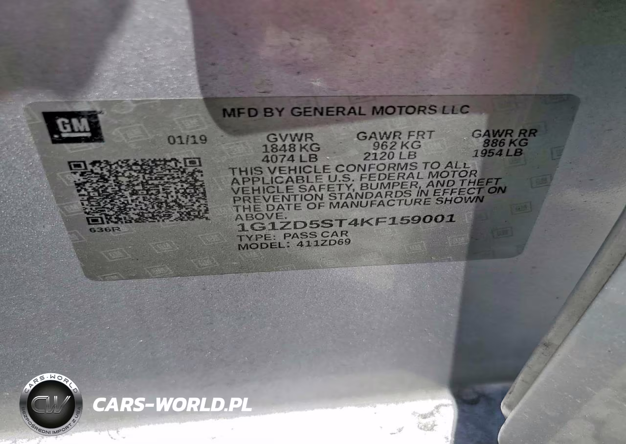 2019 Chevrolet Malibu Lt VIN:1G1ZD5ST4KF159001 - 12