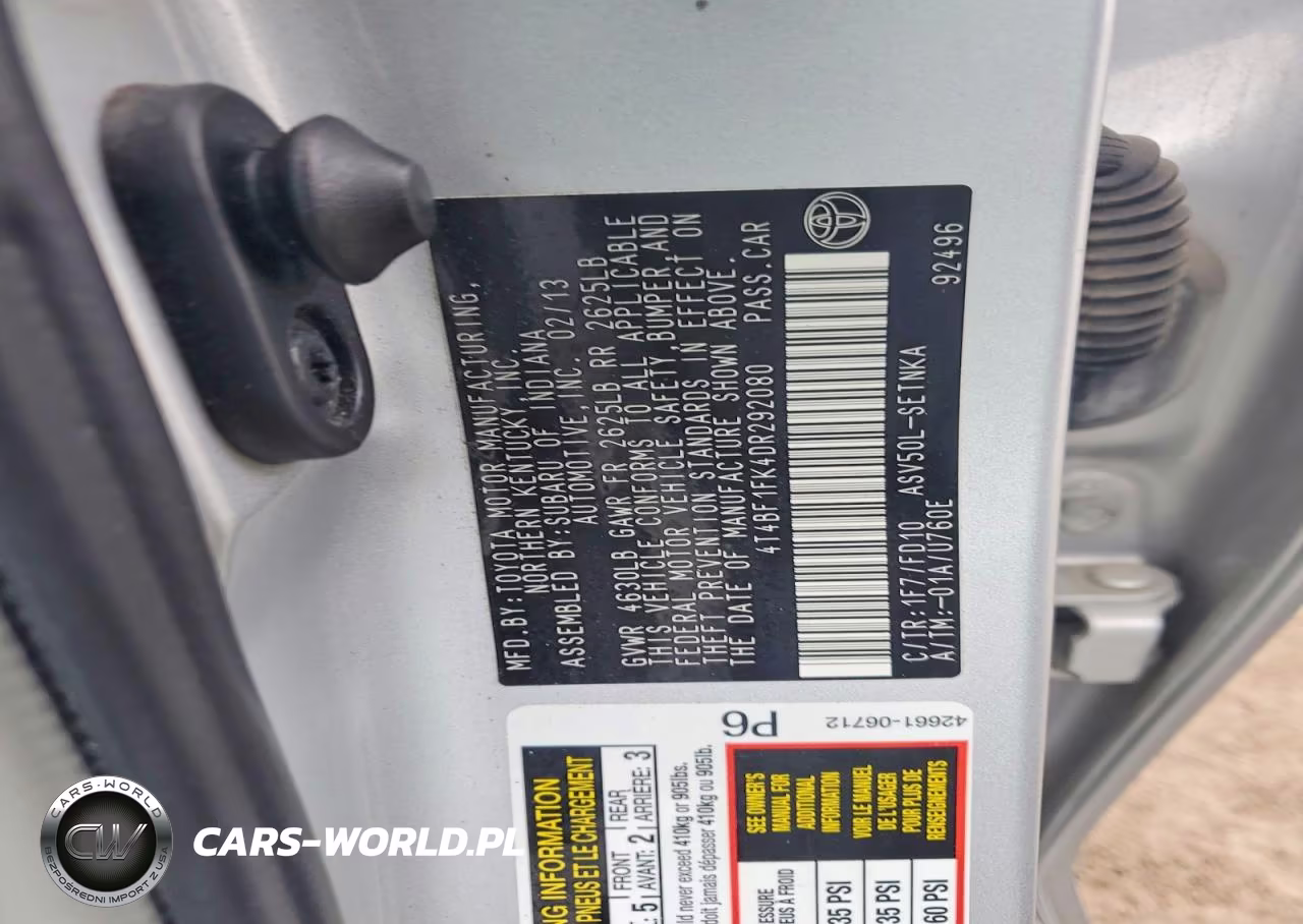 2013 Toyota Camry Le VIN:4T4BF1FK4DR292080 - 13