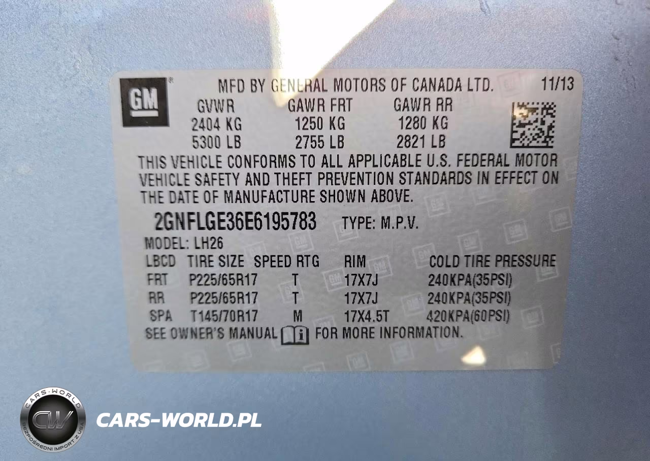 2014 Chevrolet Equinox Lt VIN:2GNFLGE36E6195783 - 13
