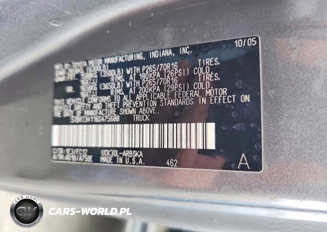 2006 Toyota Tundra Sr5 VIN:5TBRT34116S475688 - 12