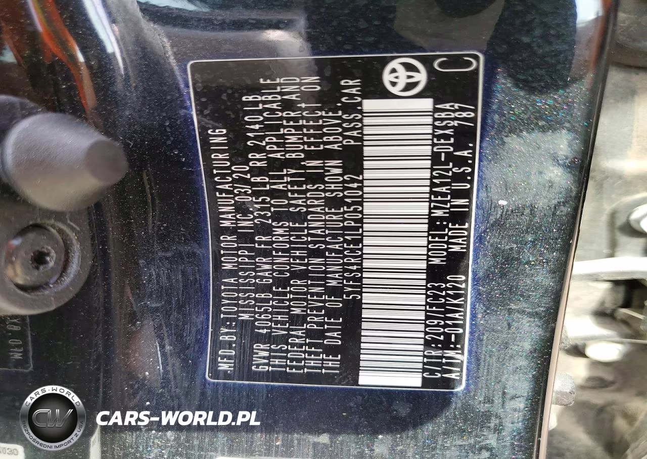 2020 Toyota Corolla Se VIN:5YFS4RCE1LP051042 - 13