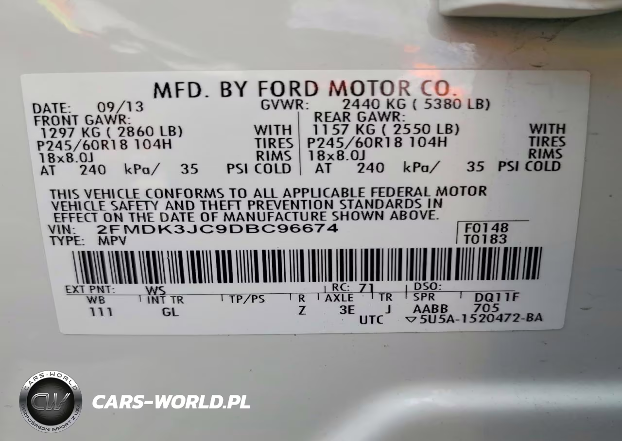 2013 Ford Edge Sel VIN:2FMDK3JC9DBC96674 - 13