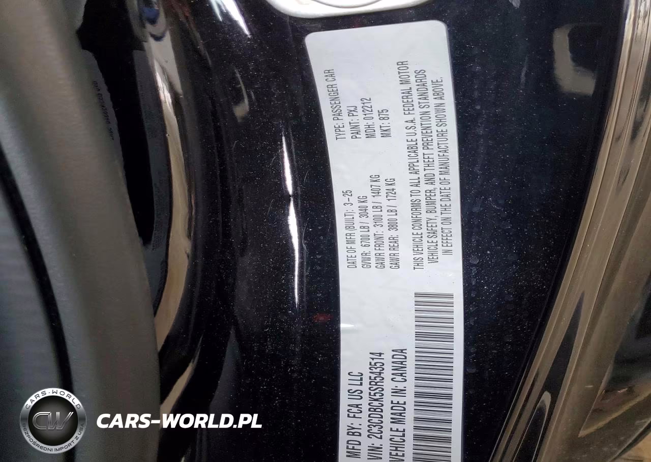 2025 Dodge Charger Daytona R VIN:2C3CDBCK5SR543514 - 12
