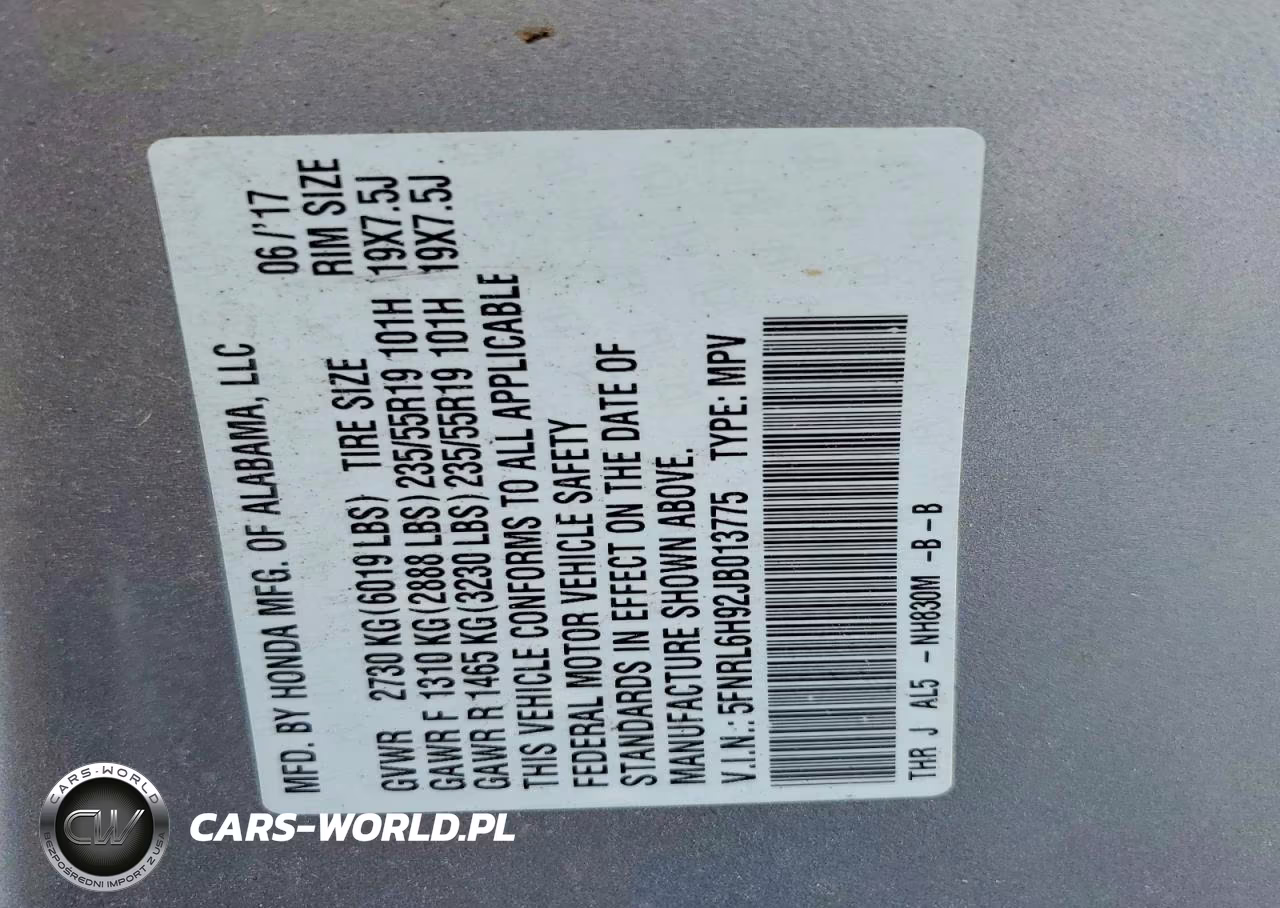2018 Honda Odyssey Elite VIN:5FNRL6H92JB013775 - 13